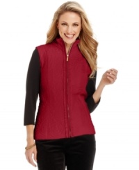 Charter Club's quilted vest is a sleek way to layer this season!