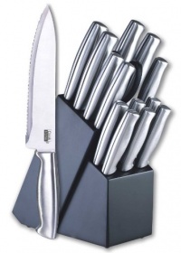 Cook N Home 15-Piece Stainless-Steel Cutlery Set with Storage Block Cook N Home 15-Piece Stainless-Steel Cutlery Set with Storage Block