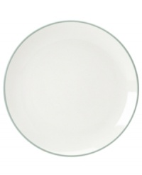 Mix and match these splashes of color for a tabletop with endless possibility! The modern coupe shape and two-tone hues mean these Noritake dinner plates will bring life to any décor. Select pieces in your favorite shades to create a customized dinnerware collection. Mix and match these splashes of color for a tabletop with endless possibility! The modern coupe shape and two-tone hues mean these Noritake dinner plates will bring life to any décor. Select pieces in your favorite shades to create a customized dinnerware collection.
