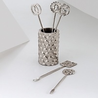 Add an artful element to your home bar with this dimensional assortment of cocktail picks from Natori. Add an artful element to your home bar with this dimensional assortment of cocktail picks from Natori.