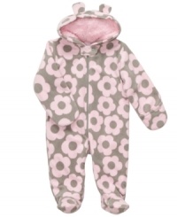 Bring a little bit of spring to a chilly day with this cozy microfleece sherpa coverall from Carter's. Bring a little bit of spring to a chilly day with this cozy microfleece sherpa coverall from Carter's.