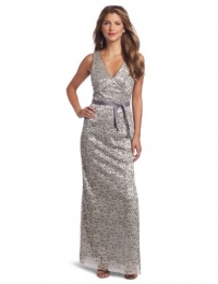 BCBGMAXAZRIA Women's Nadir V-Neck Lace Gown BCBGMAXAZRIA Women's Nadir V-Neck Lace Gown