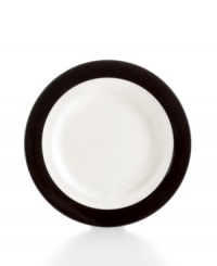 Timeless and ultra-versatile Classic Band combines clean lines in black and white. From Martha Stewart Collection, this simple salad plate lets you embrace a less-is-more look every day or you can mix and match with the fresh and floral Hudson pattern, also from Martha Stewart Collection. Timeless and ultra-versatile Classic Band combines clean lines in black and white. From Martha Stewart Collection, this simple salad plate lets you embrace a less-is-more look every day or you can mix and match with the fresh and floral Hudson pattern, also from Martha Stewart Collection.