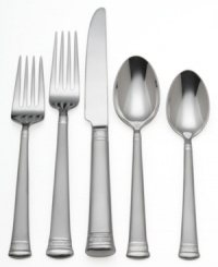 A truly elegant design that will enhance any table setting. The Carina Matte place settings pattern incorporates a brushed 18/10 stainless steel handle into a neoclassical-looking motif that adorns the top and neck of the handle. A truly elegant design that will enhance any table setting. The Carina Matte place settings pattern incorporates a brushed 18/10 stainless steel handle into a neoclassical-looking motif that adorns the top and neck of the handle.