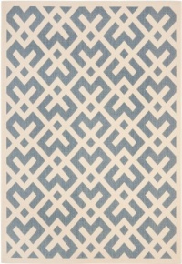 Area Rug 6x9 Rectangle Transitional Blue - Bone Color - Safavieh Courtyard Rug from RugPal Area Rug 6x9 Rectangle Transitional Blue - Bone Color - Safavieh Courtyard Rug from RugPal