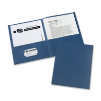 Avery Two-Pocket Dark Blue Folders 25 Pack (47985)