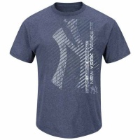 MLB New York Yankees Batting Champion T-Shirt, Navy Heather MLB New York Yankees Batting Champion T-Shirt, Navy Heather