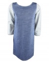 Stella Mccartney Womens Striped Keyhole Back Denim Dress