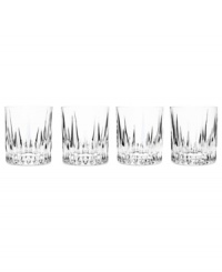 Refine the dining area with Aberdeen double old-fashioned glasses by Godinger. Vertical cuts accentuate clear crystal, elevating cocktails with classic style. Refine the dining area with Aberdeen double old-fashioned glasses by Godinger. Vertical cuts accentuate clear crystal, elevating cocktails with classic style.