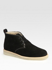 Suede lace-up boot with natural lamb fur lining and pull tab lined in green/red/green signature web.Removable footbed liningEmbossed logo at heelCrepe soleMade in ItalyFur origin: Italy Suede lace-up boot with natural lamb fur lining and pull tab lined in green/red/green signature web.Removable footbed liningEmbossed logo at heelCrepe soleMade in ItalyFur origin: Italy