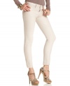 In a winter white wash, these GUESS skinny jeans are perfect for brightening up a cold-weather wardrobe!