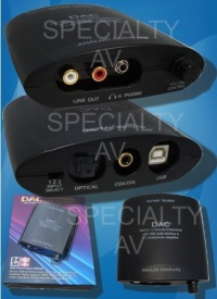 Digital Optical Coax to Analog Stereo Audio Converter, USB DAC Headphone Amplifier Digital Optical Coax to Analog Stereo Audio Converter, USB DAC Headphone Amplifier