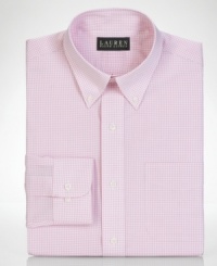 Break out of the concrete jungle with this warm-hued dress shirt from Lauren by Ralph Lauren, in a modern slim fit. Break out of the concrete jungle with this warm-hued dress shirt from Lauren by Ralph Lauren, in a modern slim fit.