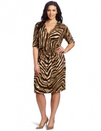 Jones New York Women's Plus-Size Half Sleeve Faux Wrap Dress Jones New York Women's Plus-Size Half Sleeve Faux Wrap Dress