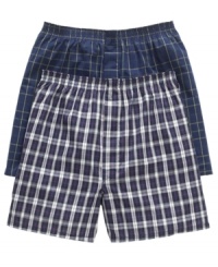 If cool comfort's the name of your game, then you've got to step right into these roomy plaid boxers from Jockey. If cool comfort's the name of your game, then you've got to step right into these roomy plaid boxers from Jockey.