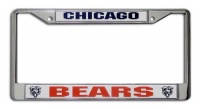 NFL Chicago Bears Chrome Licensed Plate Frame NFL Chicago Bears Chrome Licensed Plate Frame