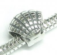 Sterling Silver Sea Shell Bead Charm For Pandora Troll Biagi Chamilia