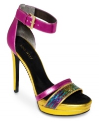 Fashion-forward style is but a step away. Nine West's Firstmet evening platform pumps feature all the right combinations of fabric, finishes, and colors. Fashion-forward style is but a step away. Nine West's Firstmet evening platform pumps feature all the right combinations of fabric, finishes, and colors.