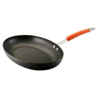 Rachael Ray Hard Anodized Nonstick 15-Inch Oval Grill Pan, Orange Rachael Ray Hard Anodized Nonstick 15-Inch Oval Grill Pan, Orange