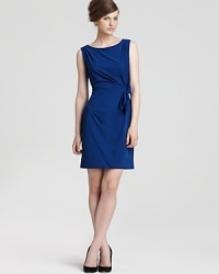 Accented with a chic waist tie for added interest, this DIANE von FURSTENBERG dress flawlessly takes you from day to night with a quick shoe change. Accented with a chic waist tie for added interest, this DIANE von FURSTENBERG dress flawlessly takes you from day to night with a quick shoe change.