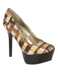 With Carlos by Carlos Santana's Destiny platform pumps, it's your fashion fate to step out in style! Featuring a trendy almond-toe silhouette, they're available in colorful check prints. With Carlos by Carlos Santana's Destiny platform pumps, it's your fashion fate to step out in style! Featuring a trendy almond-toe silhouette, they're available in colorful check prints.