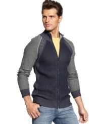 This INC International Concepts sweater is great solo or as a light jacket on warmer days. This INC International Concepts sweater is great solo or as a light jacket on warmer days.