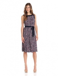 Jessica Howard Women's Belted Pinktuck Dress Jessica Howard Women's Belted Pinktuck Dress