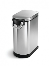 simplehuman 30-Liter Pet Food Storage Can, Brushed Stainless Steel simplehuman 30-Liter Pet Food Storage Can, Brushed Stainless Steel