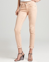 In a neutral hue, these colored French Connection jeans are the go-with-alls your wardrobe has been missing. Team the slim style with an oversized, blouson top for a chic juxtaposition of silhouettes. In a neutral hue, these colored French Connection jeans are the go-with-alls your wardrobe has been missing. Team the slim style with an oversized, blouson top for a chic juxtaposition of silhouettes.