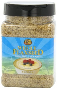 Premium Gold  Whole Flax seed, 26 Ounce Jars (Pack of 4)