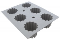 DeBuyer Elastomoule 6-Bordelais Fluted Cakes Silicone Mold DeBuyer Elastomoule 6-Bordelais Fluted Cakes Silicone Mold