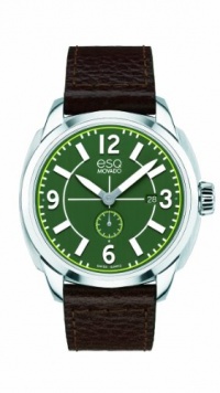 ESQ Movado Men's 07301408 esq Excel tm Arabic Chocolate Leather Strap Watch