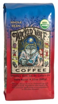 Raven's Brew Whole Bean Organic Wicked Wolf, Dark Roast, 12-Ounce Bags (Pack of 2) Raven's Brew Whole Bean Organic Wicked Wolf, Dark Roast, 12-Ounce Bags (Pack of 2)