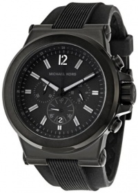 Michael Kors Men's Black Silicone Strap Quartz Chronograph MK8152 Michael Kors Men's Black Silicone Strap Quartz Chronograph MK8152
