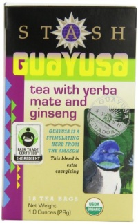 Stash Tea Guayusa with Yerba Mate & Ginseng, 18-Count Tea Bags Stash Tea Guayusa with Yerba Mate & Ginseng, 18-Count Tea Bags