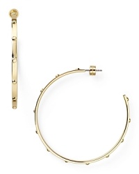 Strong but simple. This pair of gold-plated hoop earrings from Michael Kors are the perfect earrings for everyday - wear them as as shapely showpiece. Strong but simple. This pair of gold-plated hoop earrings from Michael Kors are the perfect earrings for everyday - wear them as as shapely showpiece.
