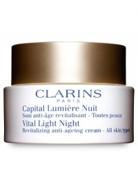 Erase the Years with age-defying luminosity. Revive skin luminosity and diminish visible signs of time on your skin. The essential partner to Vital Light Day, the anti-aging night cream helps boost micro circulation to ensure that you wake to a healthy-looking and revitalized complexion. 1.7 oz. 