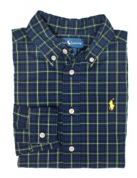 Ralph Lauren Toddler Boy's Plaid Shirt (3/3T, Navy Multi) Ralph Lauren Toddler Boy's Plaid Shirt (3/3T, Navy Multi)