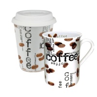 Konitz To Stay/Go Mugs, Coffee Collage, Set of 2 Konitz To Stay/Go Mugs, Coffee Collage, Set of 2