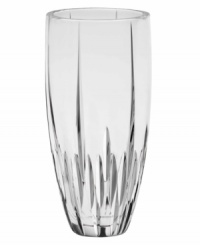 Crafted of lead crystal, the blazing starburst and vertical cuts of the Duchesse vase lend sparkling elegance to any decor. Crafted of lead crystal, the blazing starburst and vertical cuts of the Duchesse vase lend sparkling elegance to any decor.