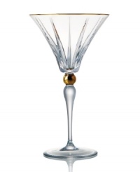 Handcrafted in premium Rogaska crystal, Elmsford martini glasses embody the luxe sophistication of Trump Home drinkware. Delicate cuts and touches of gold add elegant flair to formal entertaining. Handcrafted in premium Rogaska crystal, Elmsford martini glasses embody the luxe sophistication of Trump Home drinkware. Delicate cuts and touches of gold add elegant flair to formal entertaining.