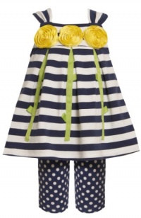 Size-18M, Blue, BNJ-6078R 2-Piece Rolled Flower Stem Stripe to Dot Knit Dress and Legging Set,R16078 Bonnie Jean Baby-Infant Party Dress Size-18M, Blue, BNJ-6078R 2-Piece Rolled Flower Stem Stripe to Dot Knit Dress and Legging Set,R16078 Bonnie Jean Baby-Infant Party Dress
