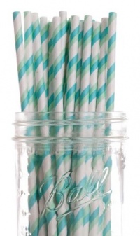 Dress My Cupcake Aqua and Green Polka Dot Paper Straws, 25-Pack Dress My Cupcake Aqua and Green Polka Dot Paper Straws, 25-Pack