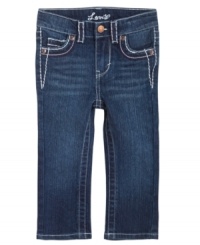 She'll be up on the latest style in these skinny jeans from Levi's. She'll be up on the latest style in these skinny jeans from Levi's.
