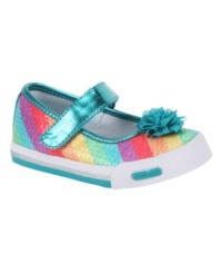 Watch her shine. Cute and comfortable, these sequin shoes from Stride Rite feature maximum flexibility to keep her feeling as good as she looks. Watch her shine. Cute and comfortable, these sequin shoes from Stride Rite feature maximum flexibility to keep her feeling as good as she looks.