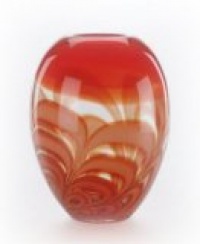 Evolution by Waterford 11-Inch Red & Amber Ginger Vase Evolution by Waterford 11-Inch Red & Amber Ginger Vase