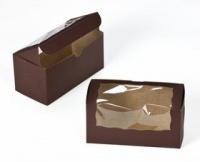 Dress My Cupcake Double Standard Chocolate Brown Cupcake Box and Holder (With Window), Set of 100 - Holder, Box, Carrier, Display Dress My Cupcake Double Standard Chocolate Brown Cupcake Box and Holder (With Window), Set of 100 - Holder, Box, Carrier, Display