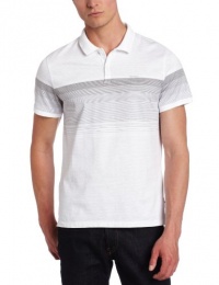 Calvin Klein Sportswear Men's Short Sleeve 3 Button Engineered Jersey Stripe Polo Calvin Klein Sportswear Men's Short Sleeve 3 Button Engineered Jersey Stripe Polo