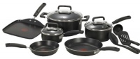 T-fal C111SC74 Signature Nonstick Expert Interior Thermo-Spot Heat Indicator Dishwasher Safe 12-Piece Cookware Set, Black T-fal C111SC74 Signature Nonstick Expert Interior Thermo-Spot Heat Indicator Dishwasher Safe 12-Piece Cookware Set, Black