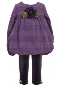 Bonnie Jean Girls 2-6X Striped Glitter Knit Bubble Top Bonnie Jean Girls 2-6X Striped Glitter Knit Bubble Top